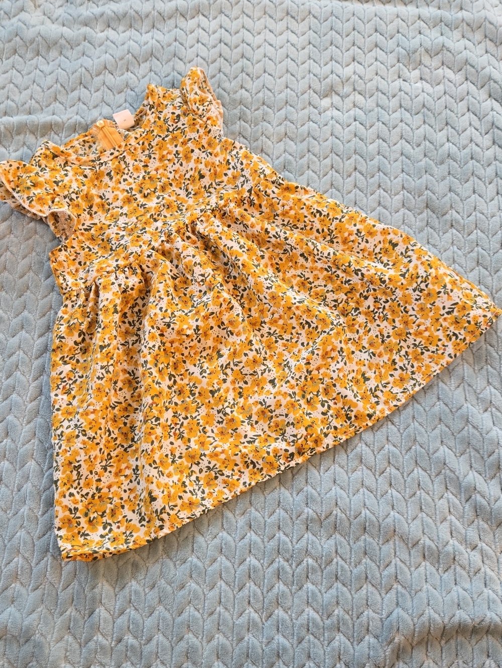 SHEIN Yellow Floral Dress for Girls